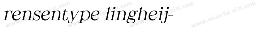 rensentype lingheij字体转换